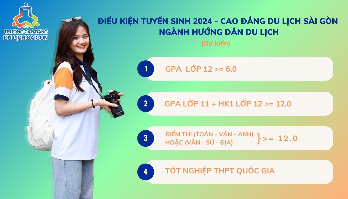 Xét tuyển chuyên ngành Hướng dẫn Du lịch Cao đẳng Du lịch Sài Gòn