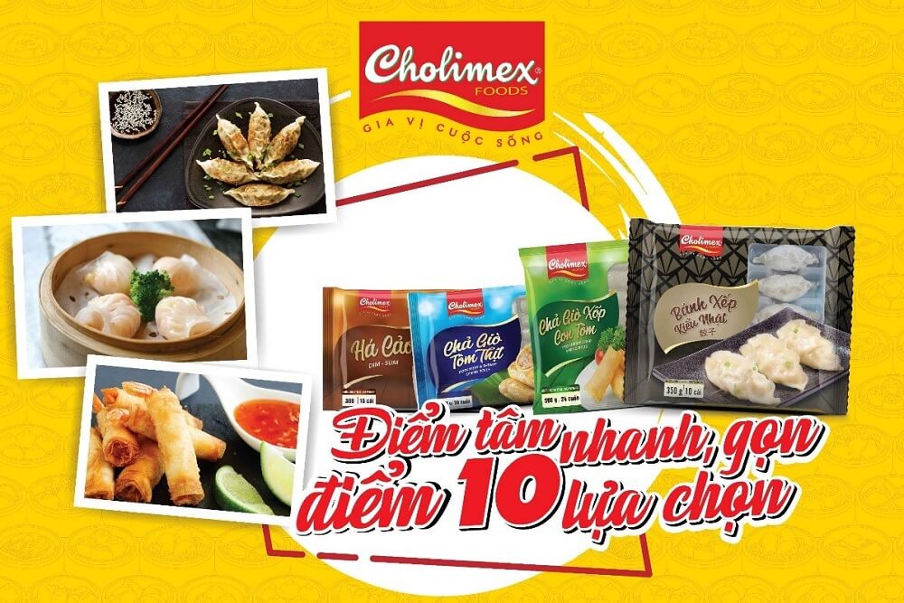 Sản phẩm đông lạnh Cholimex Food được sử dụng làm điểm tâm, món khai vị và tiệc buffet