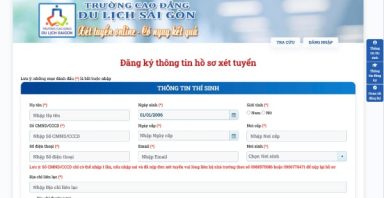 Cao đẳng Du lịch Sài Gòn xét tuyển học bạ trực tuyến, tiện lợi cho thí sinh