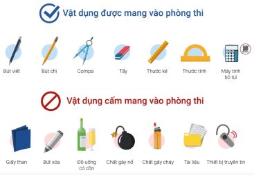 Vật dụng mang vào phòng thi