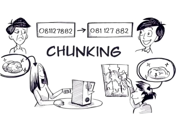 Chunking là kỹ thuật chia nhỏ thông tin thành từng phần dễ nhớ
