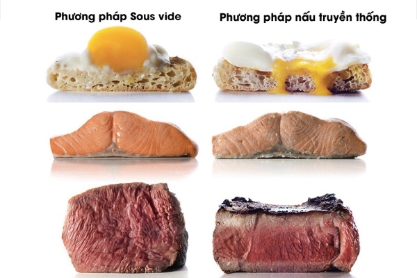 Sự khác biệt của món ăn khi chế biến với kỹ thuật Sous Vide và phương pháp truyền thống