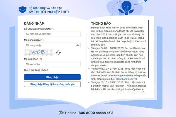 Thí sinh đăng ký nguyện vọng trên hệ thống của Bộ GD&ĐT sau khi nhận kết quả xét tuyển