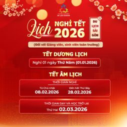 Lịch nghỉ tết 2026 của Trường Cao đẳng Du lịch Sài Gòn