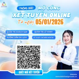 Trường Cao đẳng Du lịch Sài Gòn mở cổng xét tuyển online từ ngày 5.1.2025