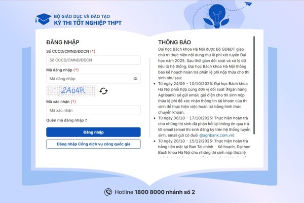 Truy cập trang web chính thức của Bộ GD&ĐT