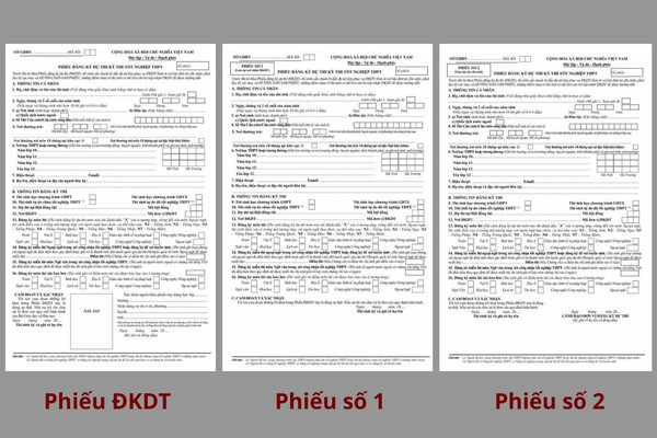 Phiếu đăng ký dự thi được xác nhận theo hướng dẫn của điểm tiếp nhận hồ sơ tại địa phương