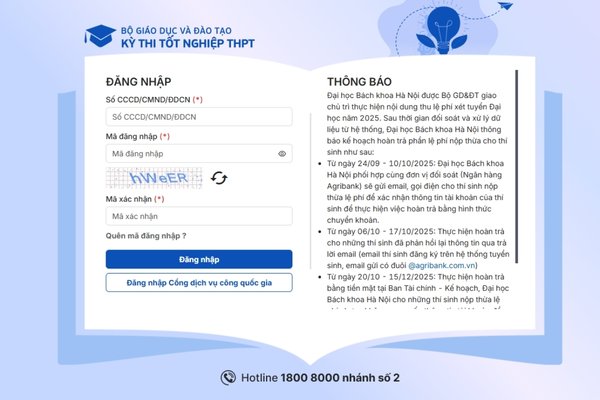 Truy cập trang chủ đăng ký dự thi