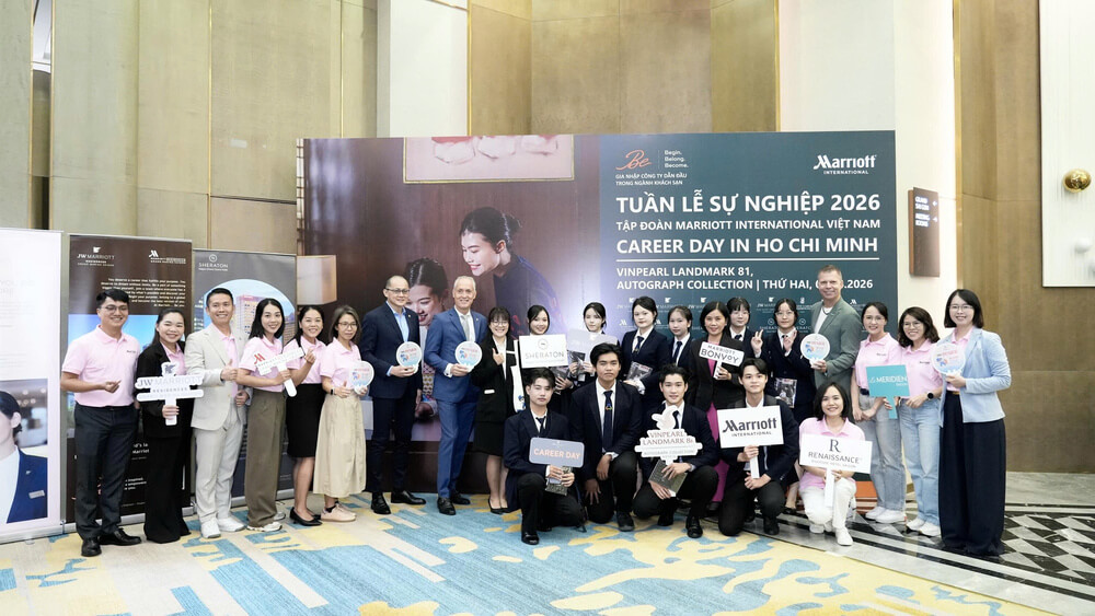 Chương trình “Marriott Vietnam Career Week 2026” mang lại cho sinh viên cơ hội giao lưu, học hỏi tuyệt vời