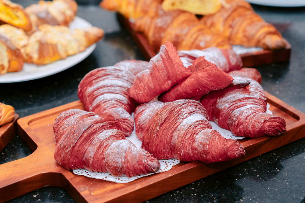 Bánh croissant được thực hiện tại buổi workshop