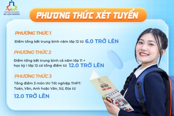 Phương thức xét tuyển học bạ tại Trường Cao đẳng Du lịch Sài Gòn